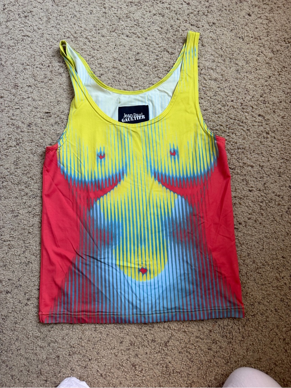 Jean Paul Gaultier Yellow, Blue & Red Graphic Optical Tank